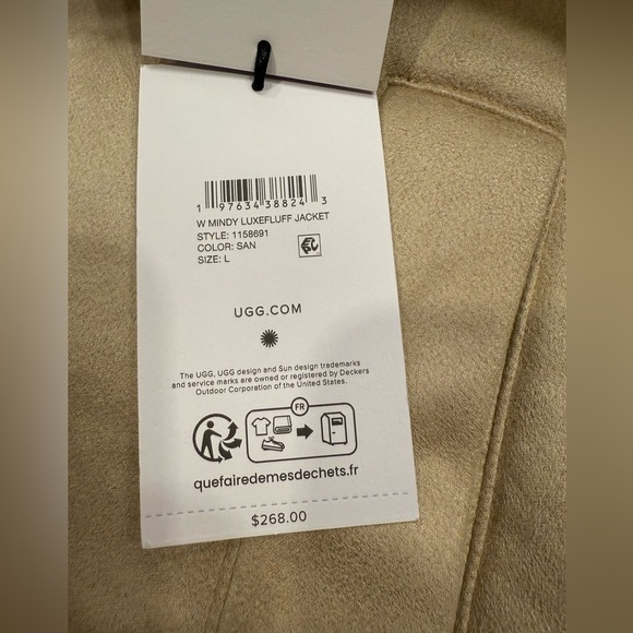 UGG Womens Mindy Luxefluff Jacket Size L NWT - Picture 8 of 13